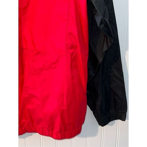 Columbia Hooded Jacket Men Large Colorblock Red Black Windbreaker Retro Classic - Picture 5 of 9